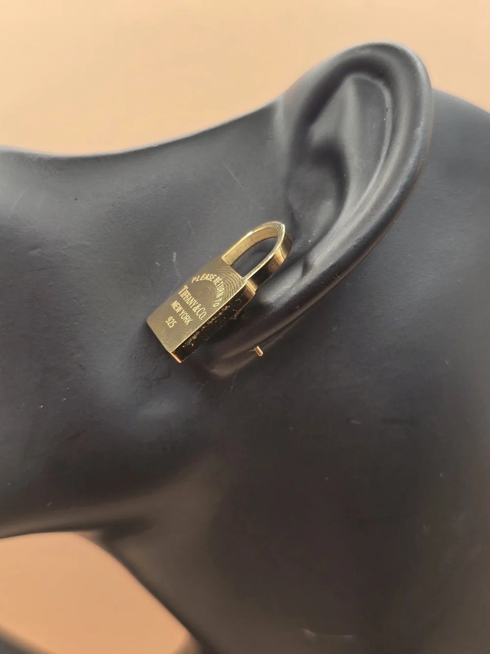 Tiffany & Co. Return to Tiffany 925 Padlock Necklace & Earrings Set – Gold-Tone